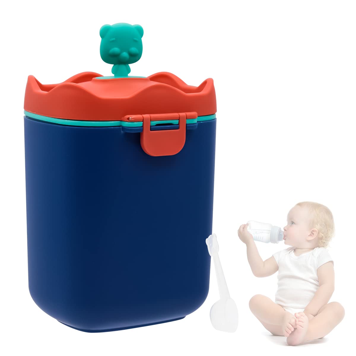 SNOWIE SOFT 430g Baby Formula Dispenser with Scoop and Leveller, Foodgrade PP Double Layer Anti-Leak Milk Powder Dispenser Container, Baby Snack Storage Container for Outdoor Travel Home, BPA Free SNOWIE SOFT 430g Baby Formula Dispenser with Scoop and Leveller, Foodgrade PP Double Layer Anti-Leak Milk Powder Dispenser Container, Baby Snack Storage Container for Outdoor Travel Home, BPA Free